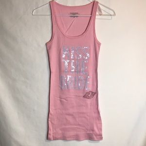 NWT Victoria’s Secret Bride tank top! Light pink, Sz Sm. Rhinestones/Sequins